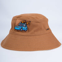 Reversible Sun Hat | Brown + Cream