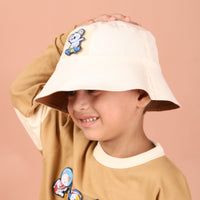 Reversible Sun Hat | Brown + Cream