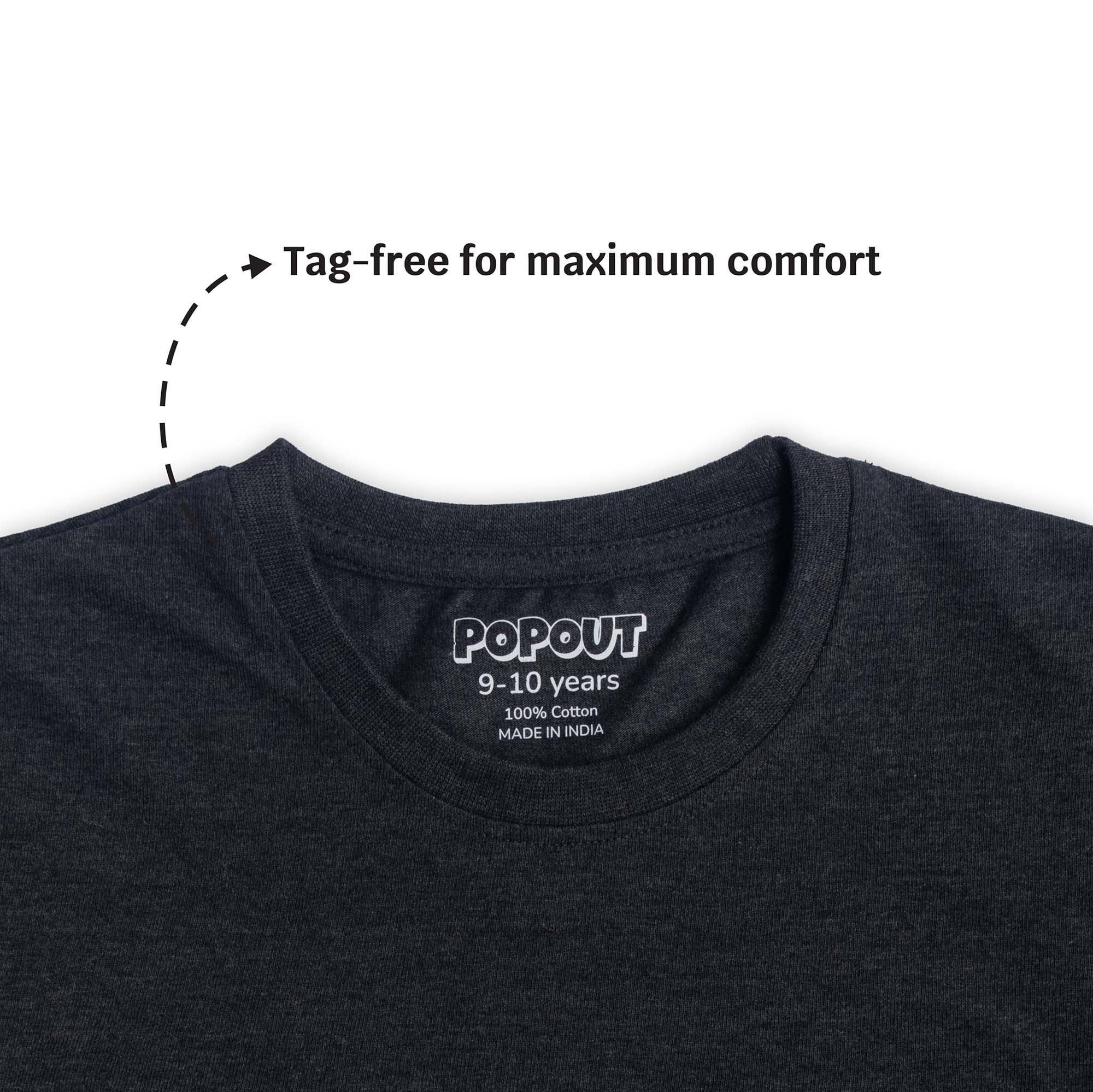 Short Sleeve Tee | Unisex | 1 to 10 years | Charcoal Grey
